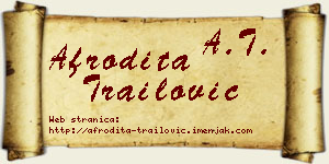 Afrodita Trailović vizit kartica
